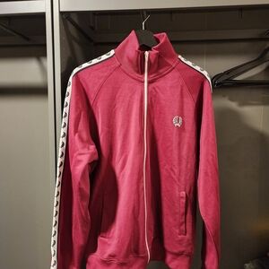 Fred Perry Pink Zip Up Sweater